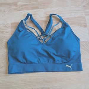Puma teal sports bra
